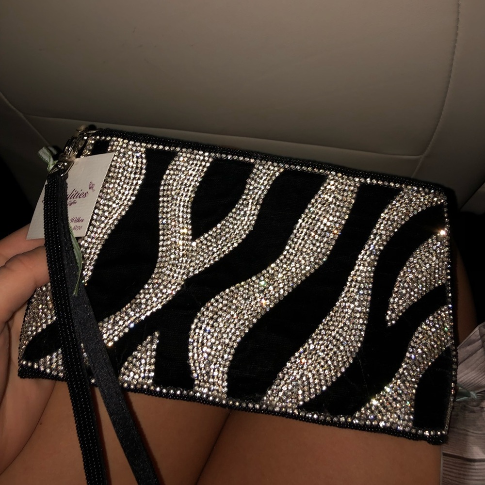 Mary Frances Zebra Clutch